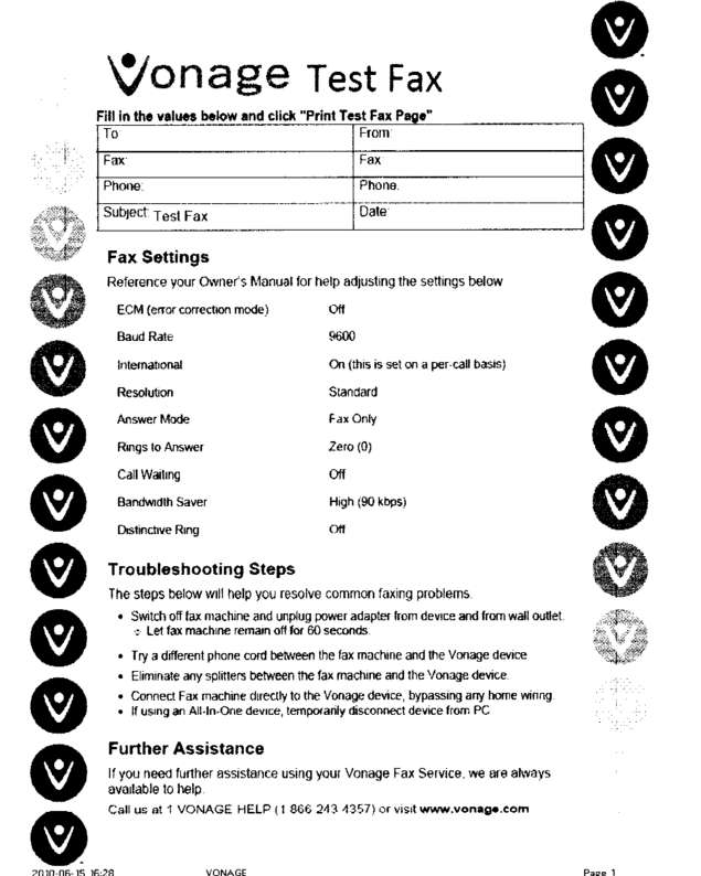 Fax page