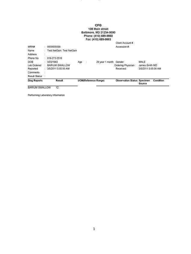 Fax page