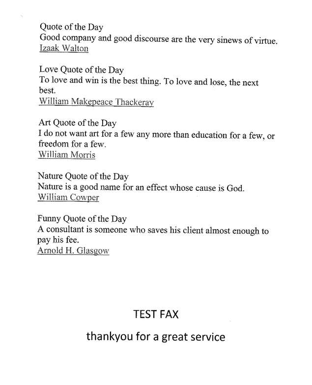 Fax page