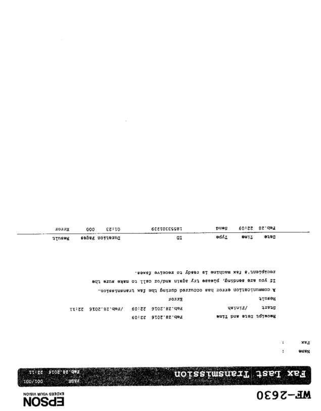 Fax page