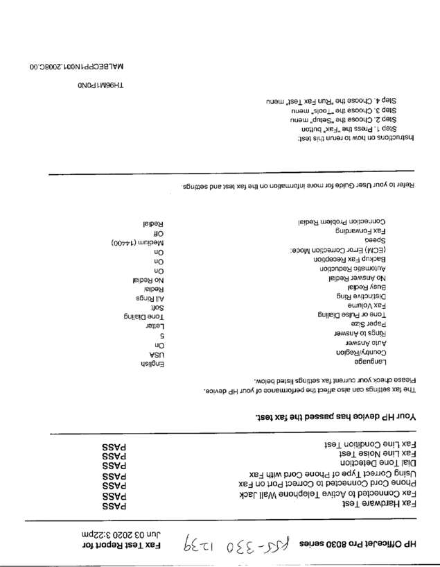 Fax page