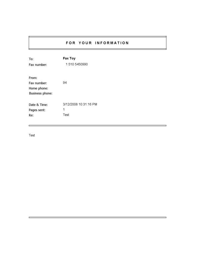 Fax page