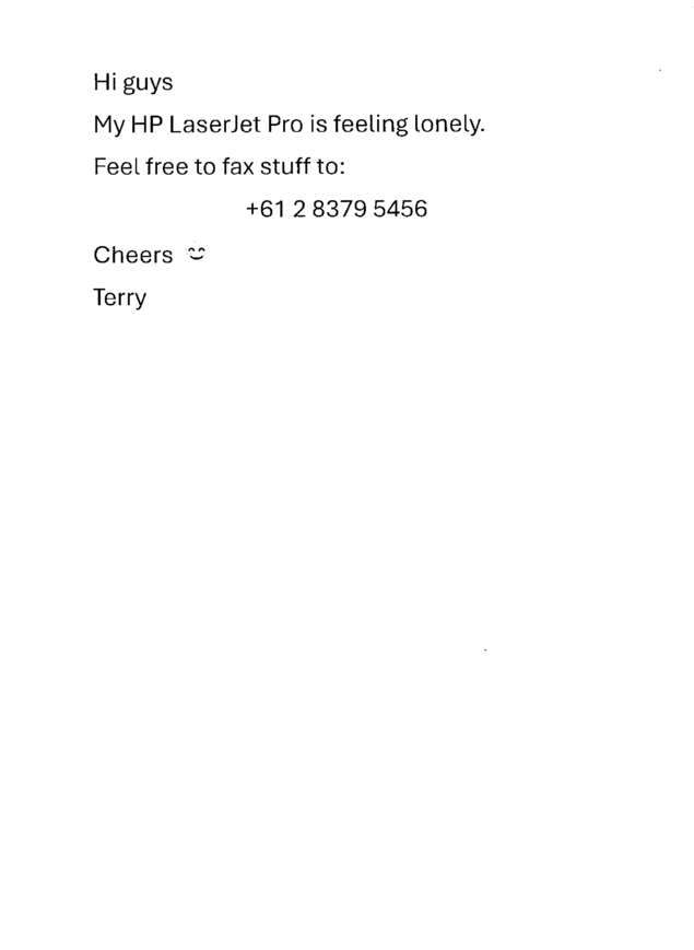 fax page