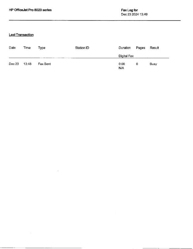 Fax page