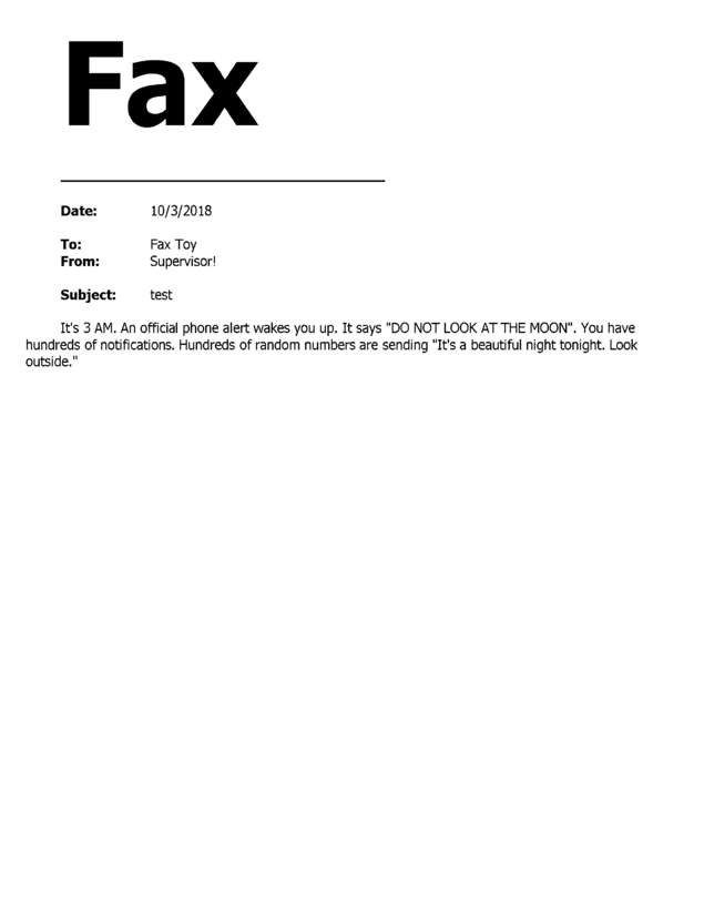 Fax page