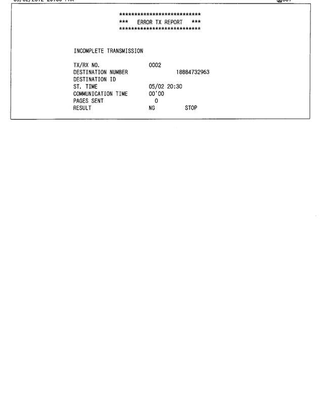 Fax page