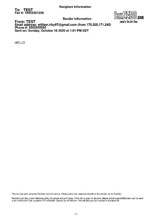 fax page