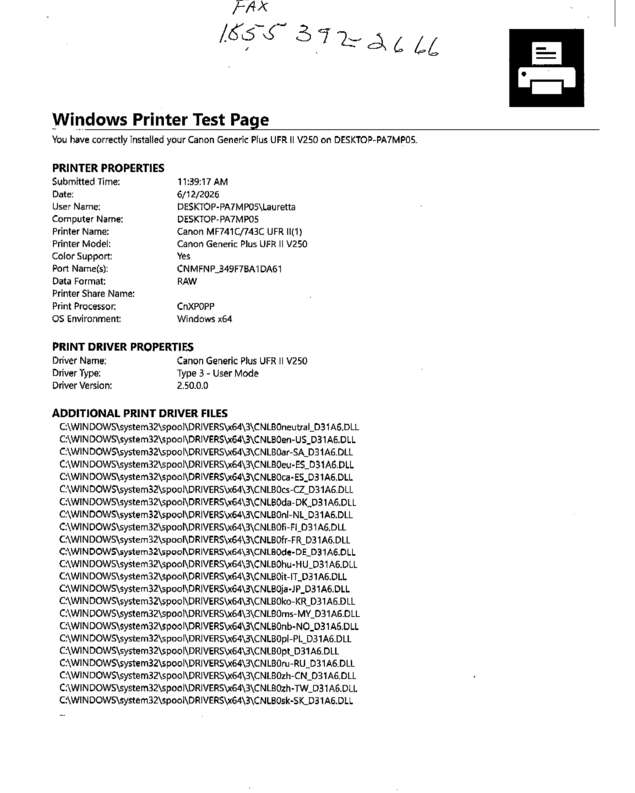 fax page