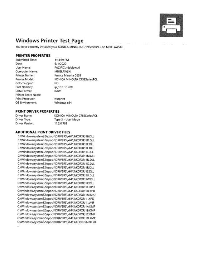 Fax page