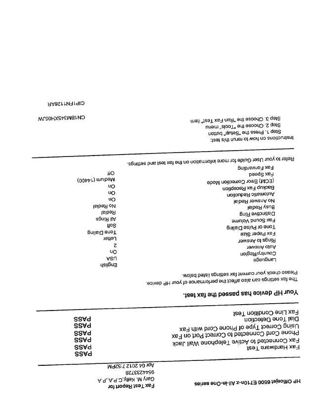 Fax page