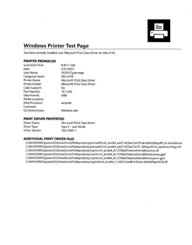 Fax page