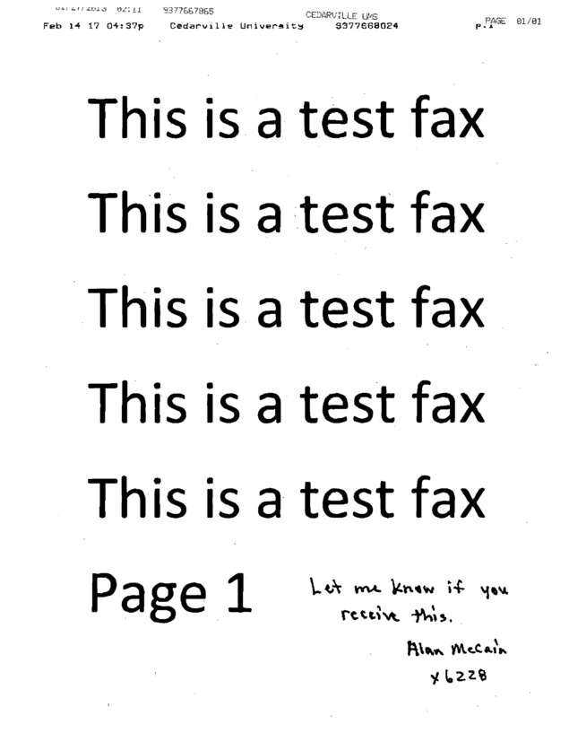 fax page