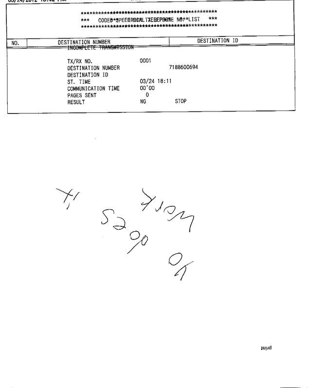 Fax page