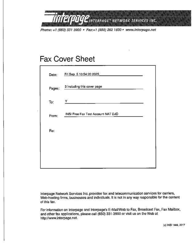 Fax page