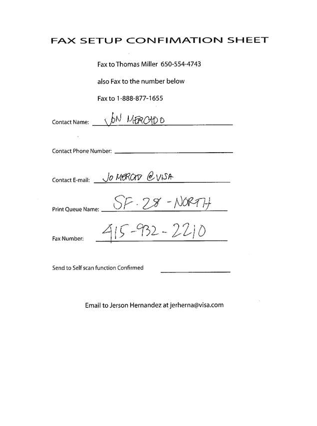 Fax page