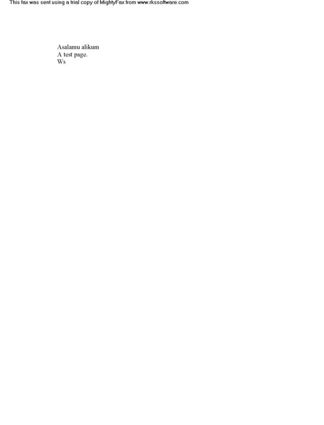 Fax page
