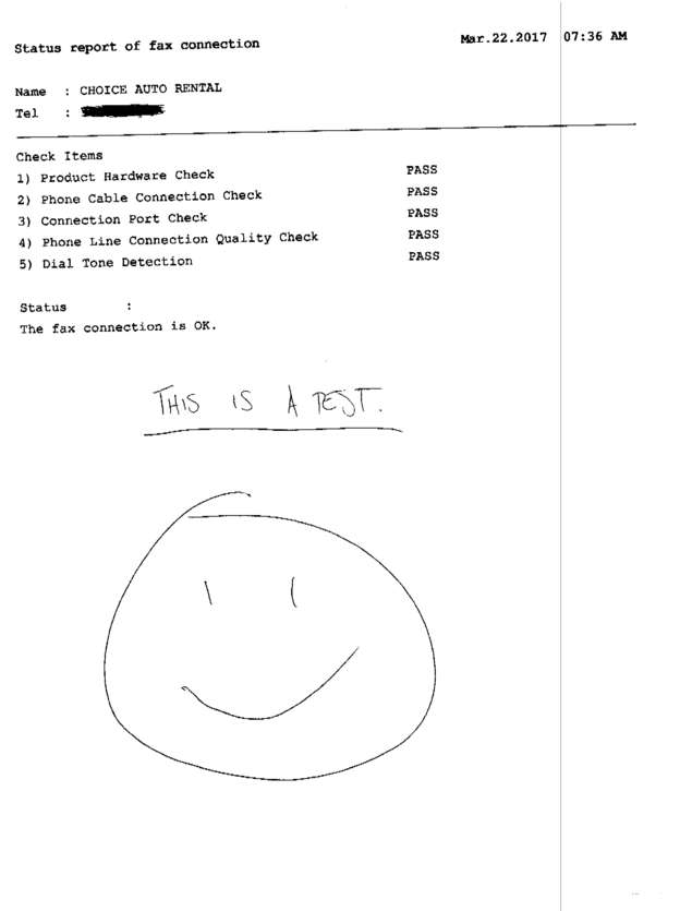Fax page