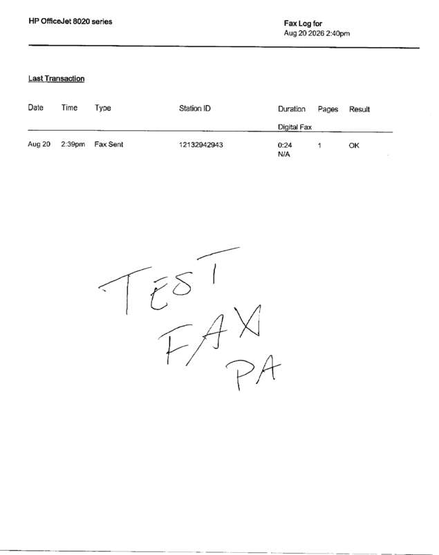 fax page