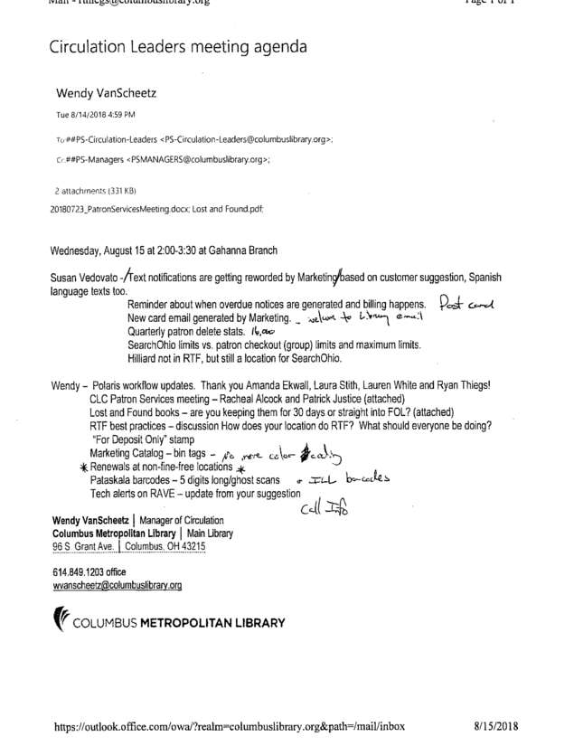 Fax page