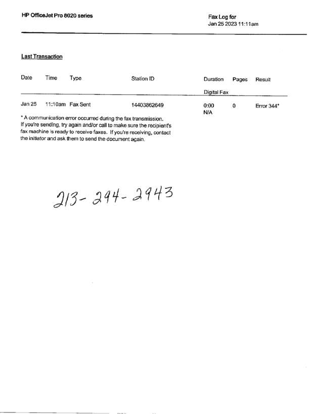 fax page