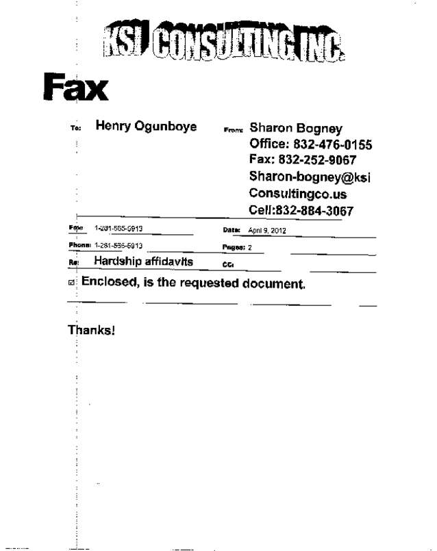 Fax page