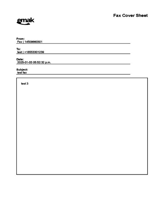 Fax page