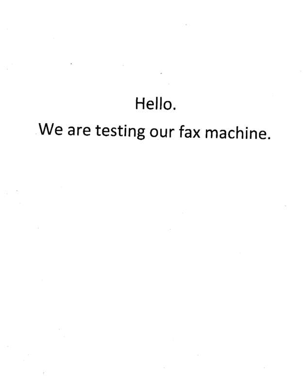 Fax page