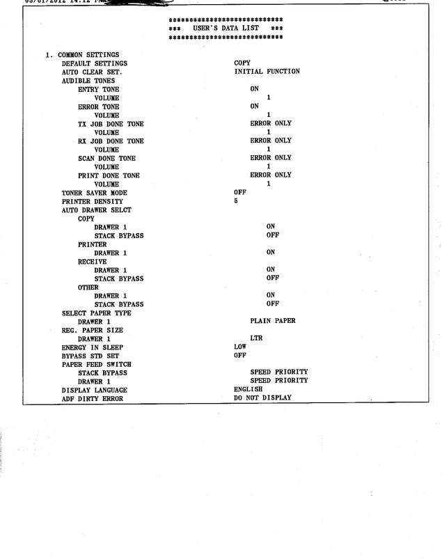 Fax page