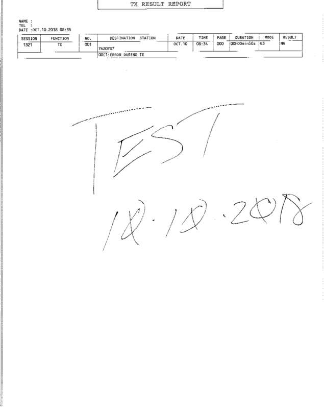 Fax page