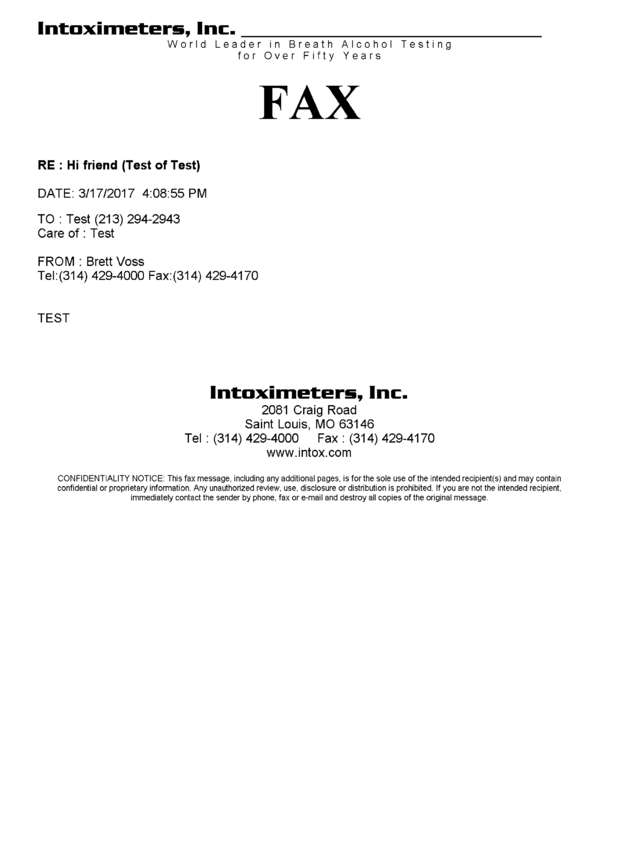Fax page