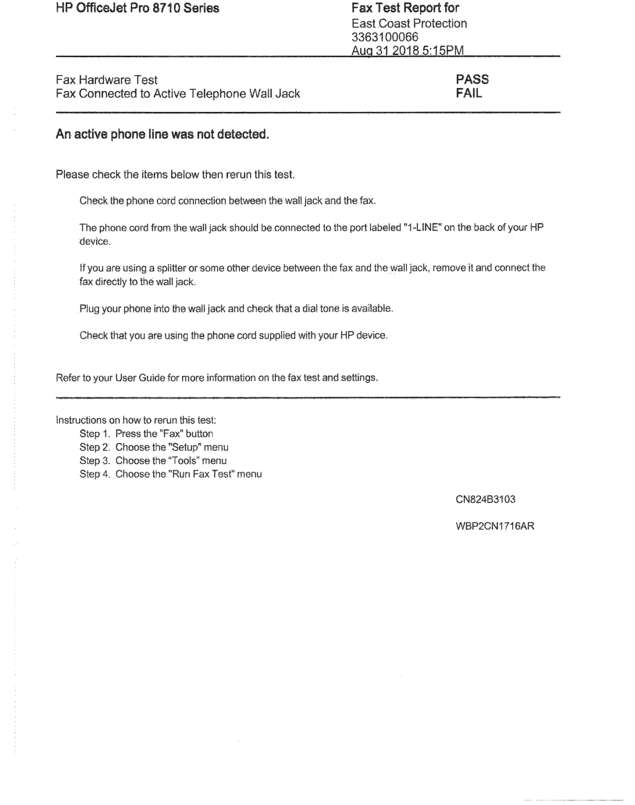 Fax page