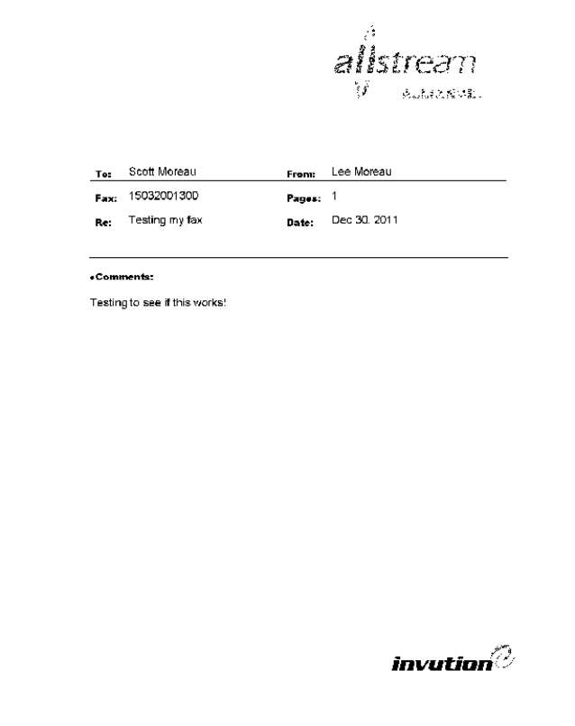 Fax page