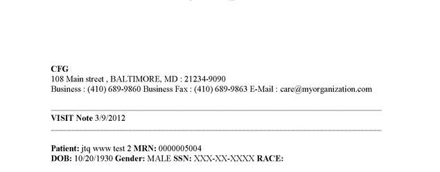 Fax page