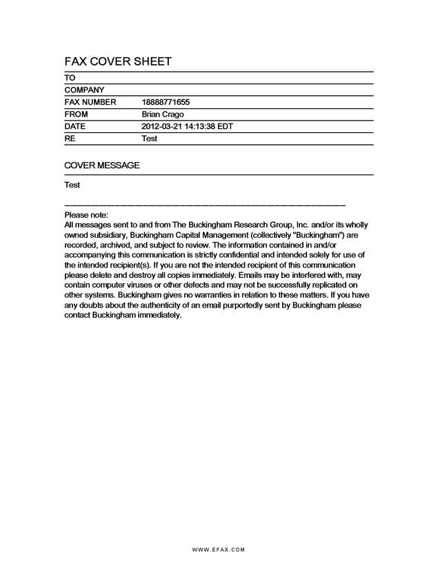 Fax page