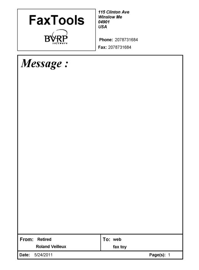 Fax page