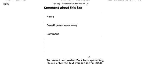 Fax page