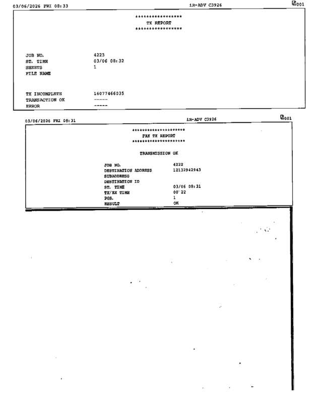 Fax page