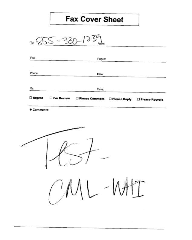 Fax page