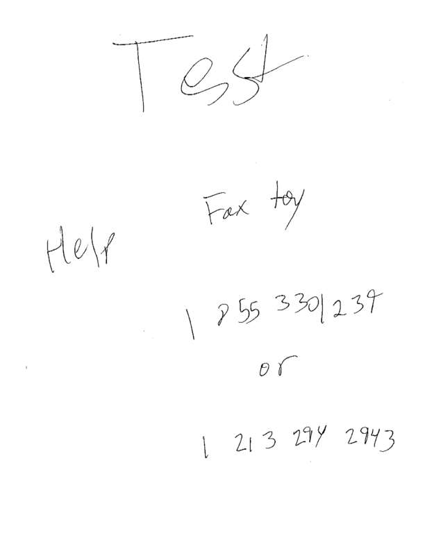 Fax page