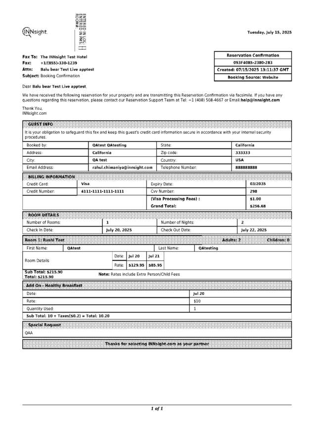 fax page