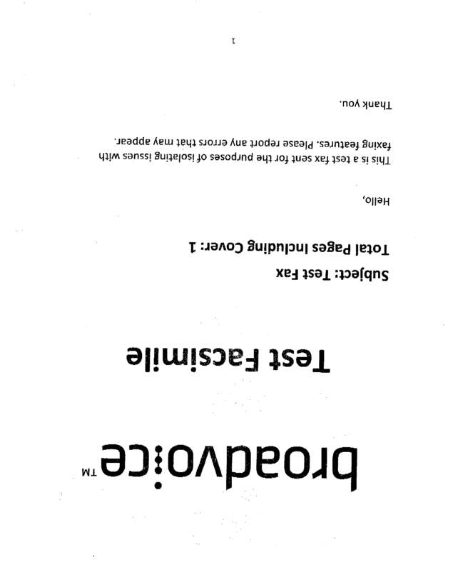 Fax page