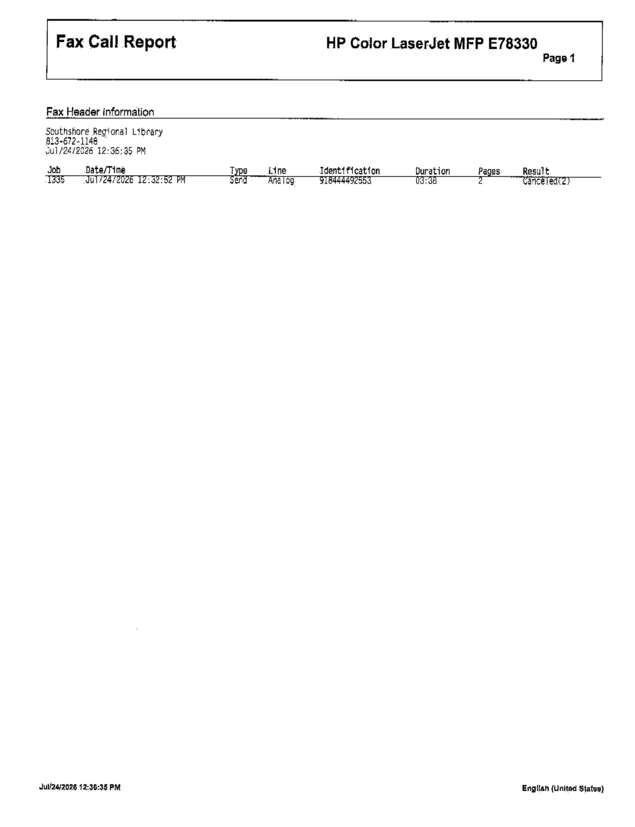 fax page