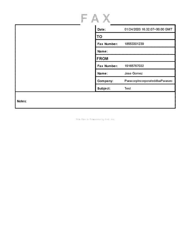 Fax page