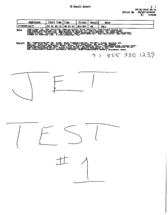 Fax page