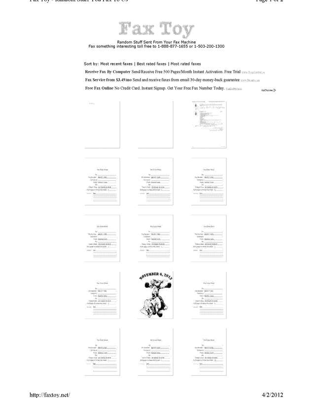 Fax page