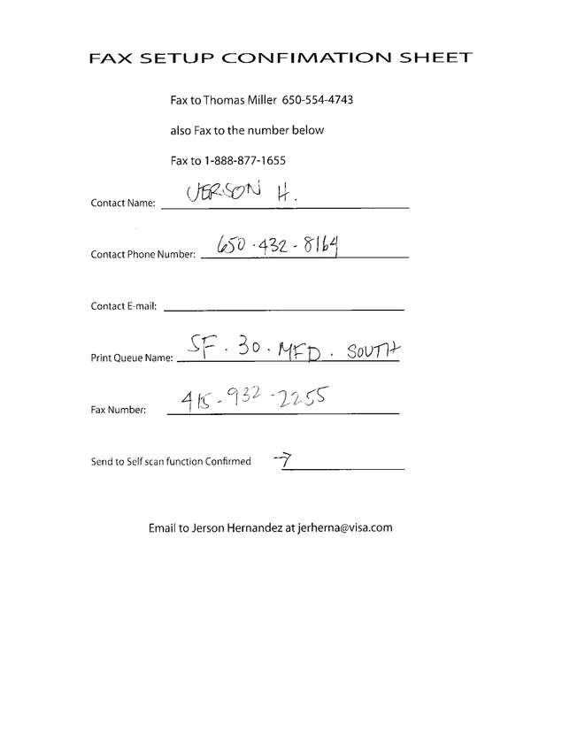 Fax page