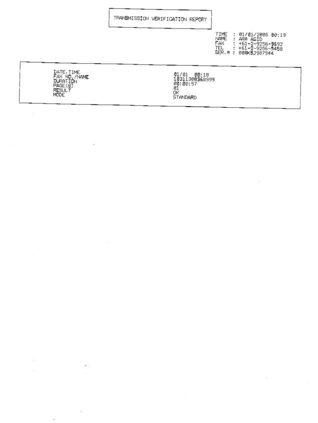 Fax page