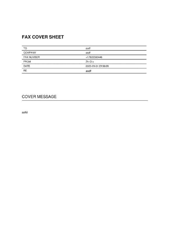 Fax page