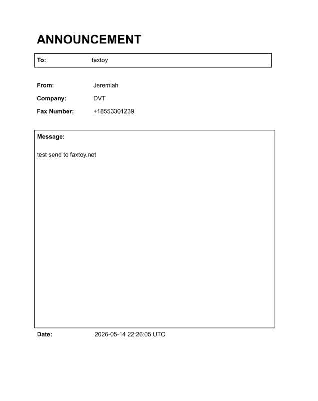 fax page