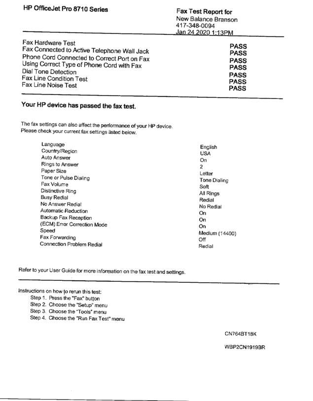Fax page